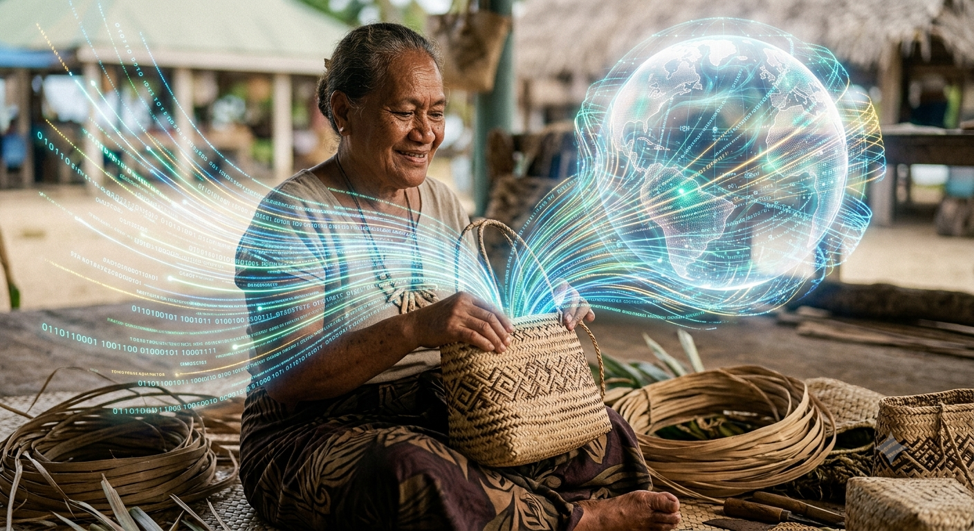 Ariihub — artisane polynésienne connectée au marché mondial